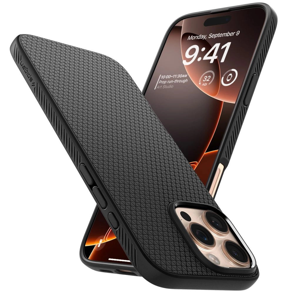 Spigen Liquid Air Case til iPhone 16 Pro Max - sort