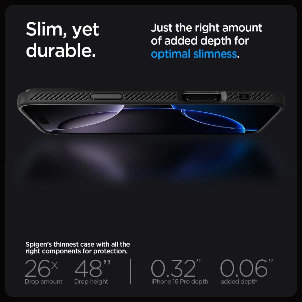 Spigen Liquid Air Case til iPhone 16 Pro Max - sort