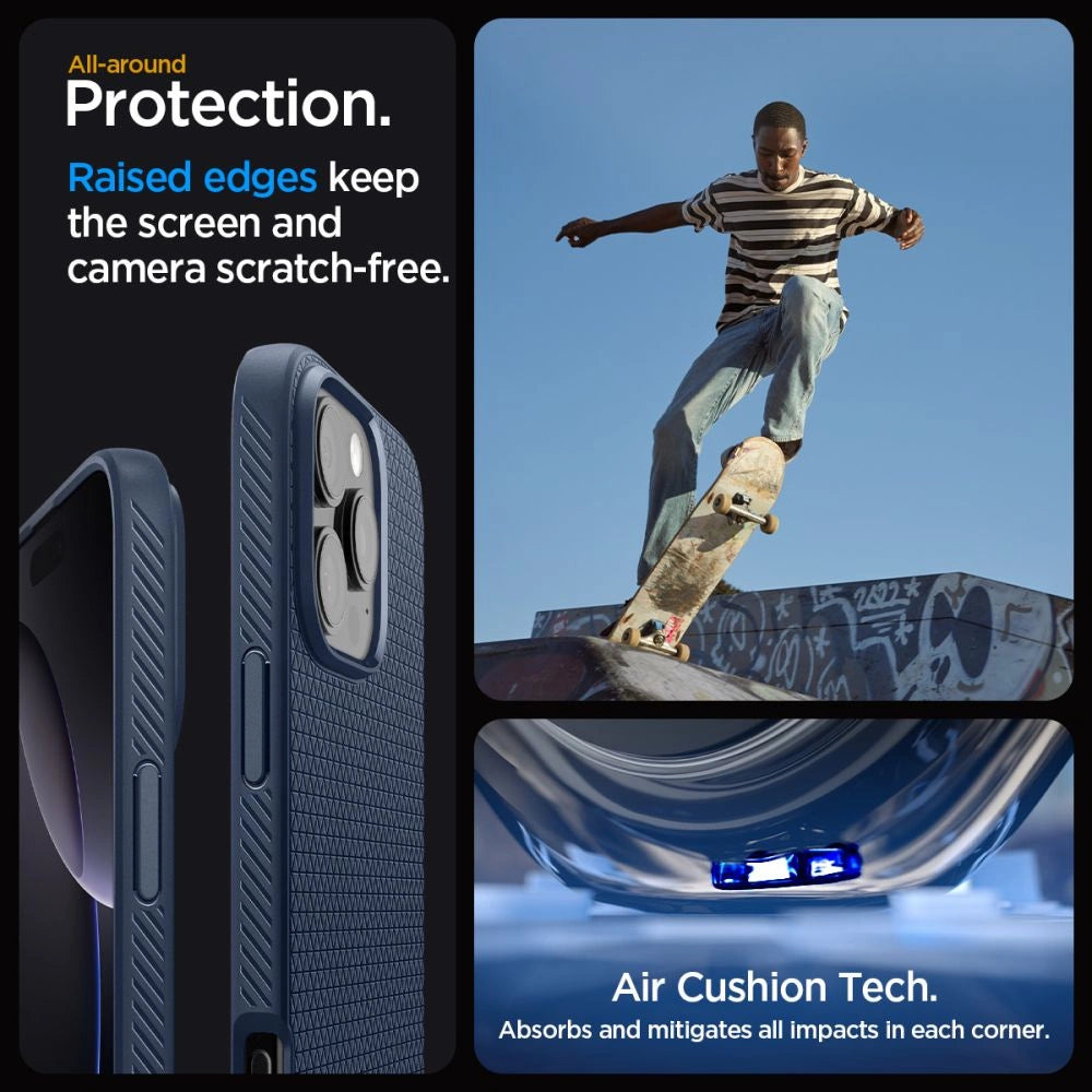 Spigen Liquid Air Case til iPhone 16 Pro Max - Blå