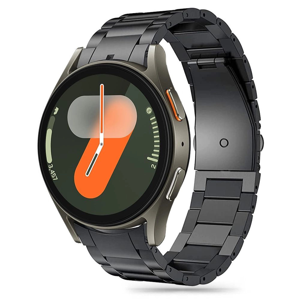 Tech-Protect rustfrit rem til Samsung Galaxy Watch 4 / 5 / 5 Pro / 6 / 7 / FE - sort