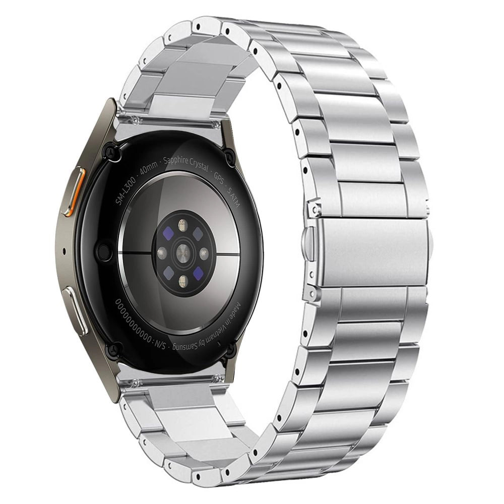 Tech-Protect rustfrit rem til Samsung Galaxy Watch 4 / 5 / 5 Pro / 6 / 7 / FE - Silver