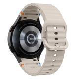 Tech-Protect Silicone Sport Strap til Samsung Galaxy Watch 4 / 5 / 5 Pro / 6 / 7 / FE - Beige
