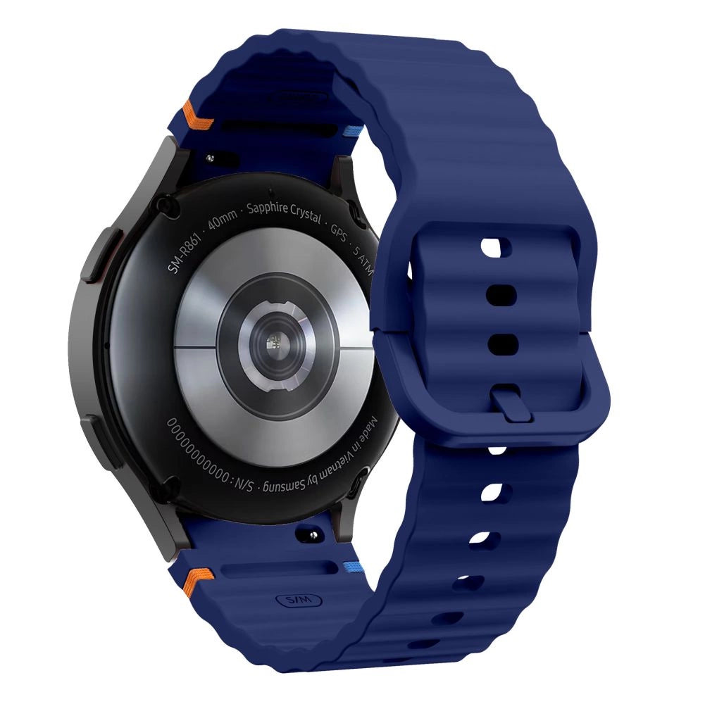 Tech-Protect Silicone Sport Strap til Samsung Galaxy Watch 4 / 5 / 5 Pro / 6 / 7 / FE - Blå