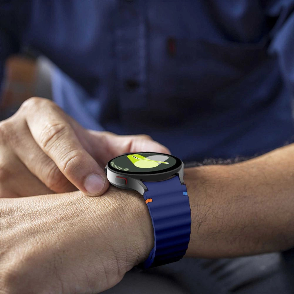 Tech-Protect Silicone Sport Strap til Samsung Galaxy Watch 4 / 5 / 5 Pro / 6 / 7 / FE - Blå