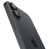 Spigen Glass tR EZ Fit Optik Pro tempereret glas til iPhone 16 / 16 Plus / 17 Kamera (2 st.) - sort