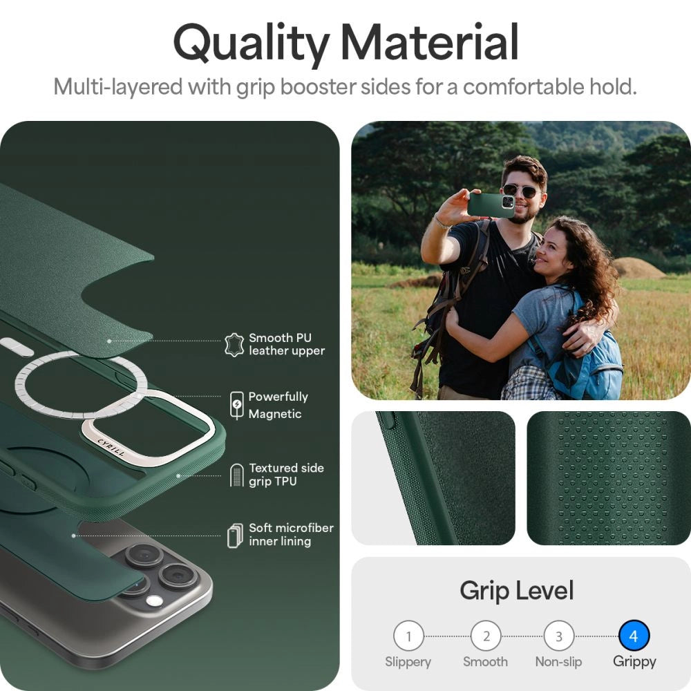 Spigen Cyrill Kajuk MagSafe iPhone 16 Pro Max Case - Grøn
