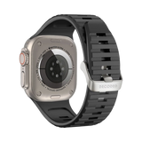 Dekoderet Ultra Traction Silicone Strap til Apple Watch 49 / 45 / 44 / 42 mm Gen 1-9 - SE - Sort