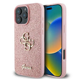 Guess Fixed Glitter Big 4G Case til iPhone 16 Pro - Pink