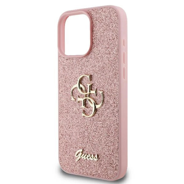 Guess Fixed Glitter Big 4G Case til iPhone 16 Pro - Pink