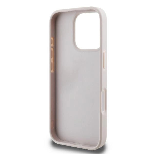 Guess læder 4G Triangle Strass MagSafe Case til iPhone 16 Pro - Pink