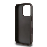 Guess læder 4G Triangle Strass MagSafe Case til iPhone 16 Pro - Brown