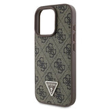 Guess lædermetall Logo Strass Crossbody Case til iPhone 16 Pro - Brown