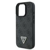 Guess læder 4G Triangle Strass MagSafe Case til iPhone 16 Pro Max - sort