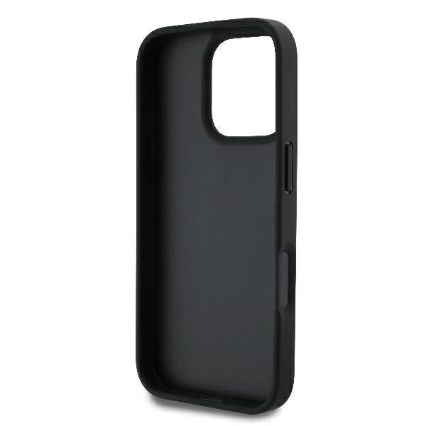 Guess læder 4G Triangle Strass MagSafe Case til iPhone 16 Pro Max - sort