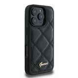 Guess Quilted Metal Logo iPhone 16 Pro Max Case - sort