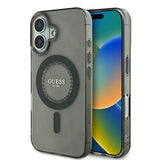 Guess IML Rhinestones MagSafe iPhone 16 Plus Case - sort