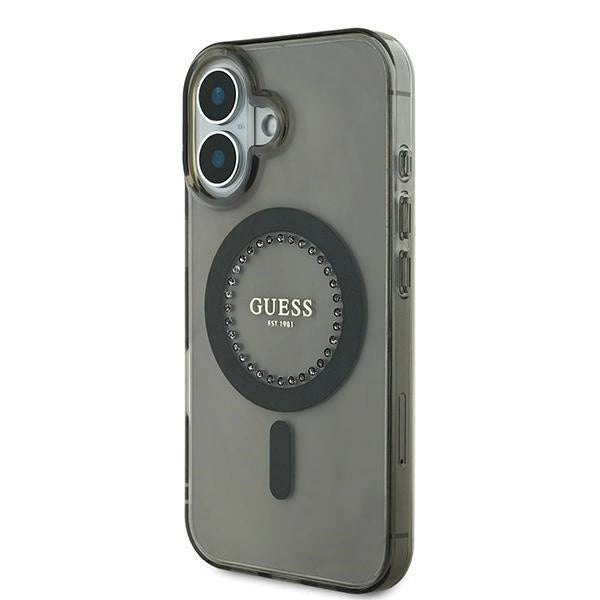 Guess IML Rhinestones MagSafe iPhone 16 Plus Case - sort