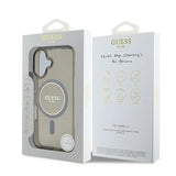Guess IML Glitter Circle MagSafe-hylster til iPhone 16 - sort