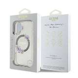 Guess IML Flowers Wreath MagSafe-hylster til iPhone 16 - sort