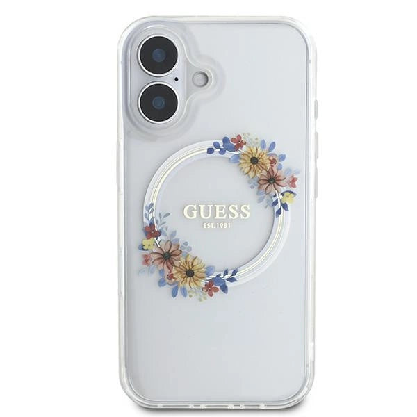 Gæt IML Flowers Wreath MagSafe iPhone 16 Case - klar