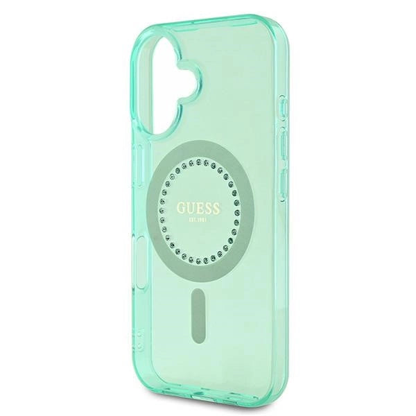 Gæt IML Rhinestones MagSafe iPhone 16 Case - Grøn