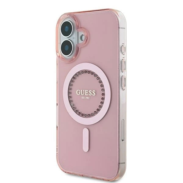 Gæt IML Rhinestones MagSafe iPhone 16 Case - Pink