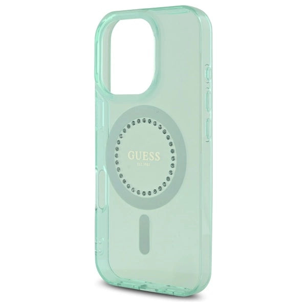 Gæt IML Rhinestones MagSafe iPhone 16 Pro Max Case - Grøn