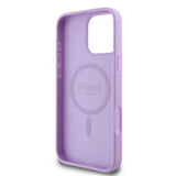 Gæt Saffiano Peony Classic Logo MagSafe iPhone 16 Pro Max Case - lilla