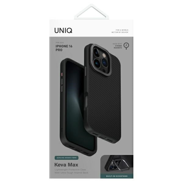 Uniq Keva Max Magclick opladningsfoder til iPhone 16 Pro - sort
