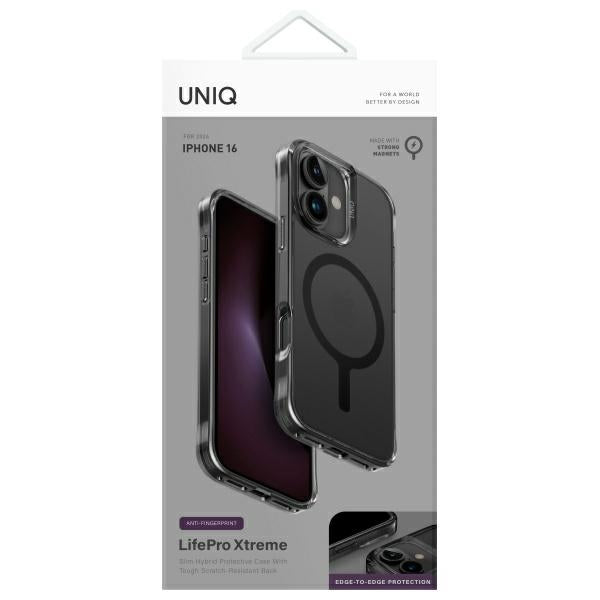 Uniq LifePro Xtreme Magclick opladningsfoder til iPhone 16 - sort