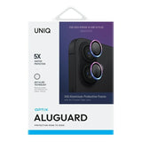 Uniq Optix Aluminium Camera Lens Protector med Applicator til iPhone 16 / iPhone 16 Plus - Iridescent