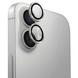 Uniq Optix Aluminium Camera Lens Protector med Applicator til iPhone 16 / iPhone 16 Plus - Silver