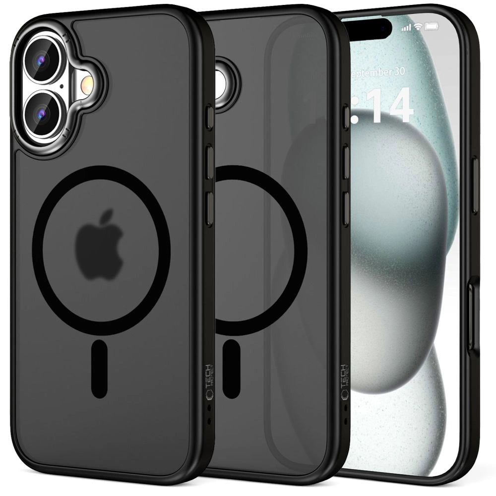 Tech-Protect MagEdge MagSafe iPhone 16 Case - Halvt gennemsigtigt