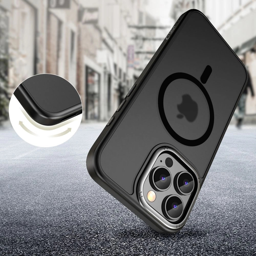 Tech-Protect MagEdge MagSafe iPhone 16 Pro Max Case - Halvt gennemsigtigt