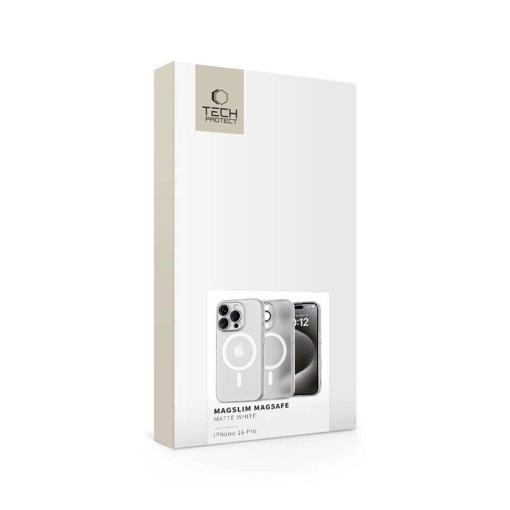 Tech-Protect MagSlim MagSafe Case til iPhone 16 Pro - hvid