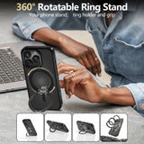 Tech-Protect MagRing MagSafe Case med stativ til iPhone 16 Pro - sort