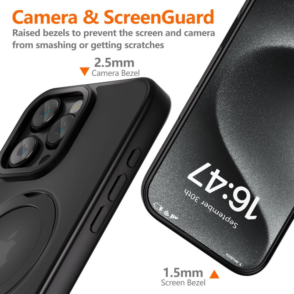 Tech-Protect MagRing MagSafe Case med stativ til iPhone 16 Pro Max - sort