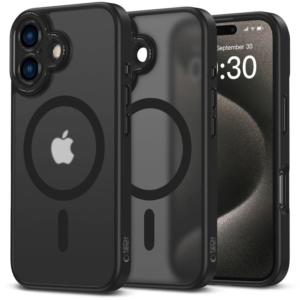 Tech-Protect MagCam MagSafe iPhone 16 Case - Halvt gennemsigtigt
