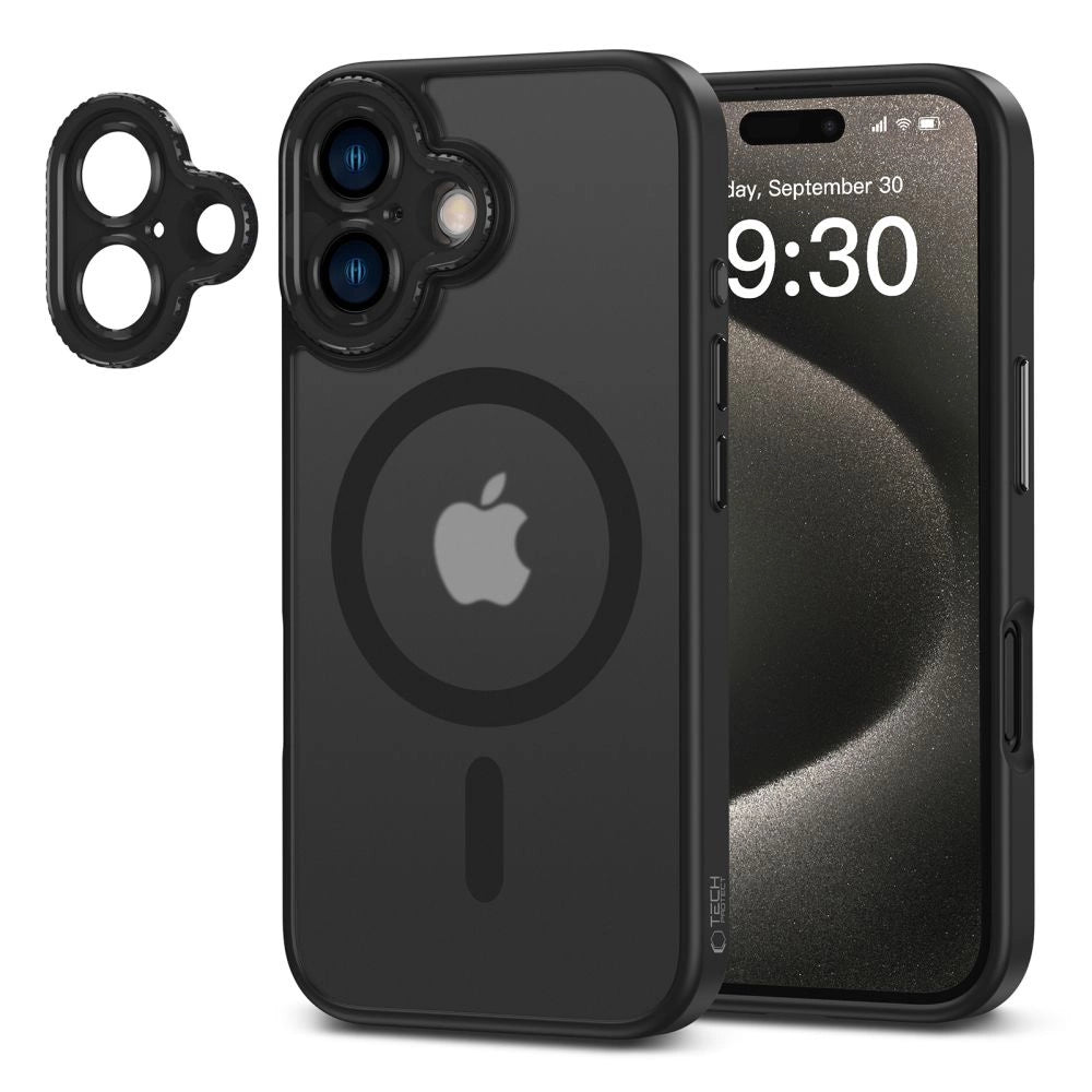 Tech-Protect MagCam MagSafe iPhone 16 Case - Halvt gennemsigtigt