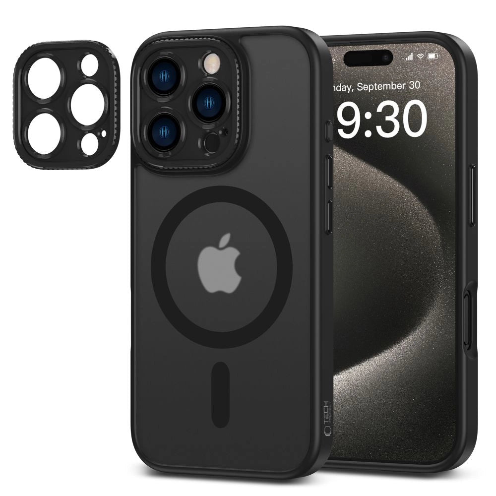 Tech-Protect MagCam MagSafe iPhone 16 Pro Case - Halvt gennemsigtig