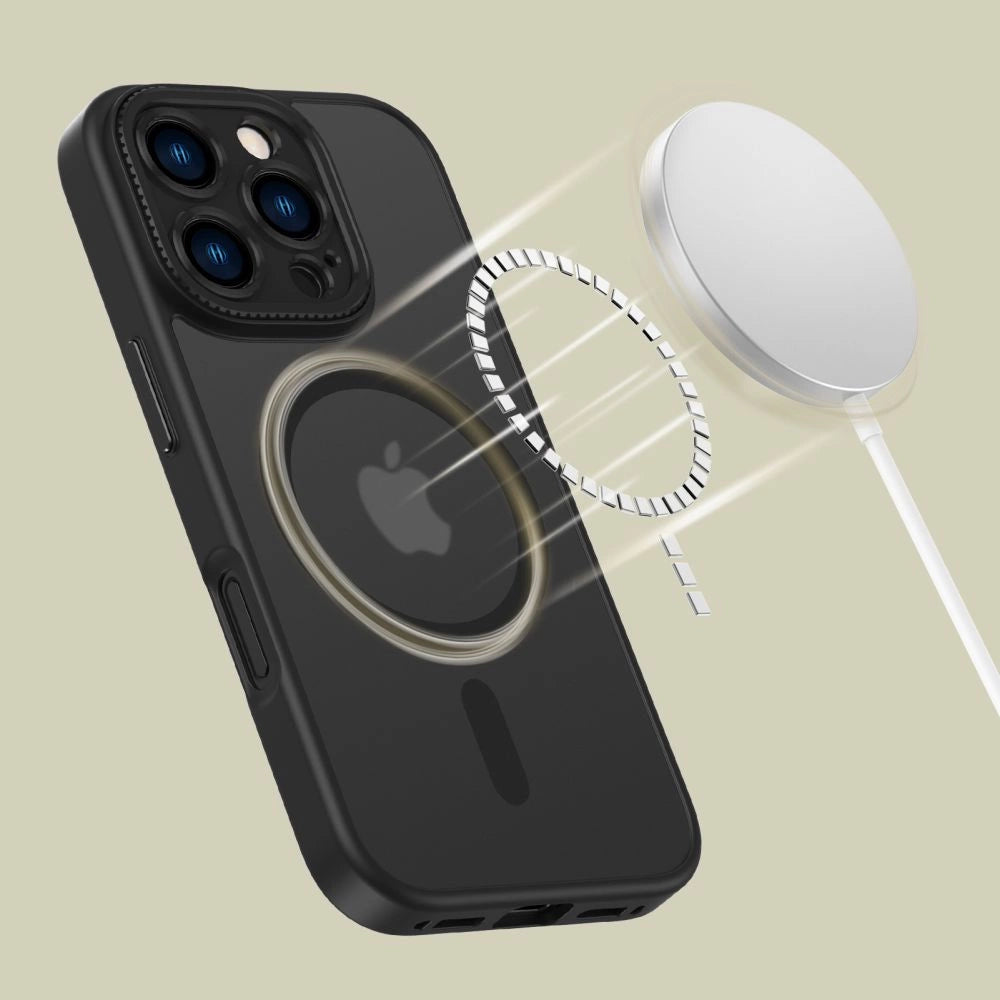 Tech-Protect MagCam MagSafe iPhone 16 Pro Case - Halvt gennemsigtig