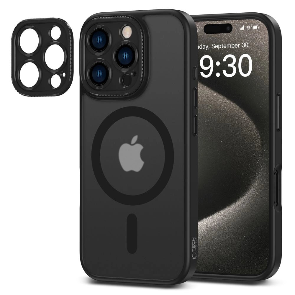 Tech-Protect MagCam MagSafe iPhone 16 Pro Max Case - Halvt gennemsigtig