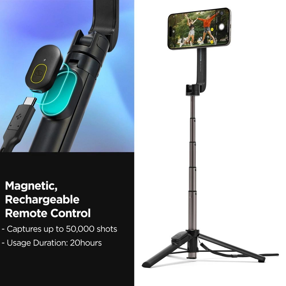 Selfie stick Spigen S571W MagSafe Bluetooth med stativ - sort