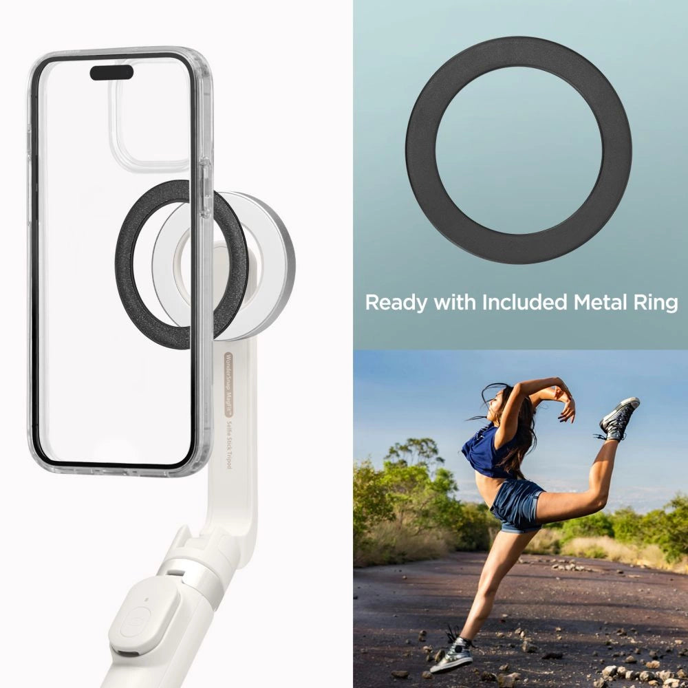 Selfie stick Spigen S571W MagSafe Bluetooth med stativ - beige