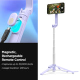 Spigen S571W MagSafe Bluetooth Selfie Stick med Tripod - Purple