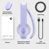 Spigen S571W MagSafe Bluetooth Selfie Stick med Tripod - Purple