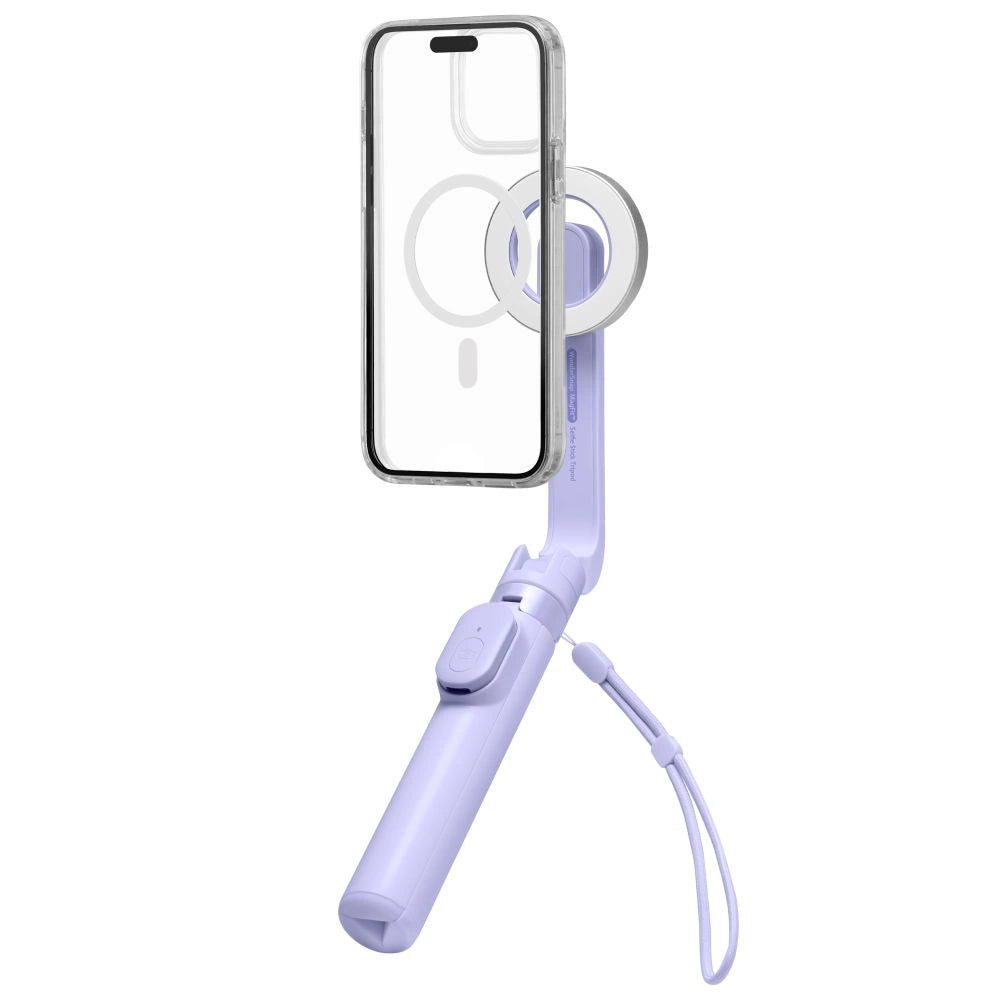 Spigen S571W MagSafe Bluetooth Selfie Stick med Tripod - Purple