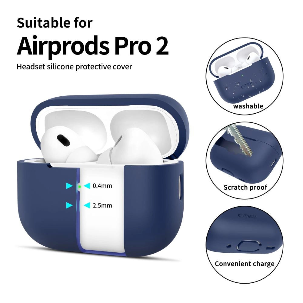 Tech-Protect Silicone Case til Apple AirPods Pro 1 / 2 - Blå