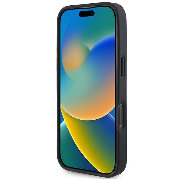 AMG læder Debossed Lines sort logo iPhone 16 Pro Max Case - sort