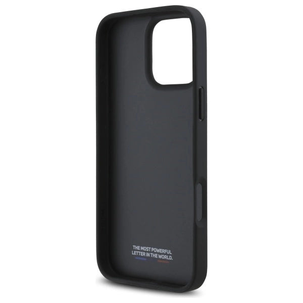 BMW M Perforeret Tricolor Detail Line iPhone 16 Pro Case - Mørkgrå